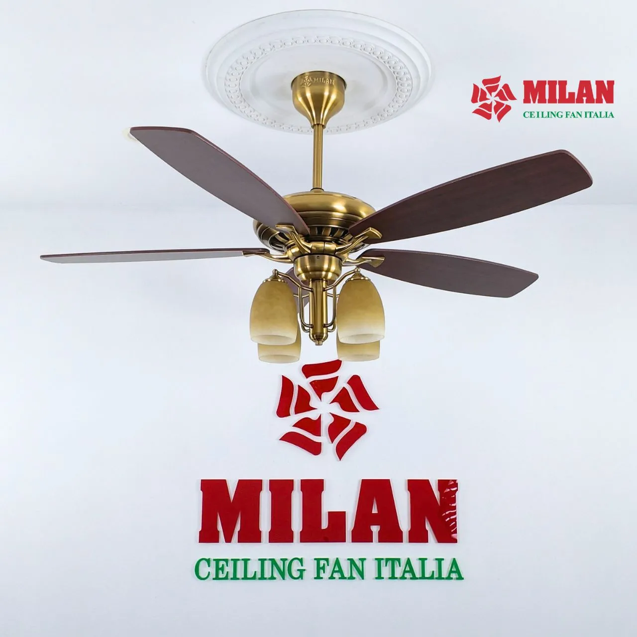Quạt trần 5 cánh có đèn Milan FY508.